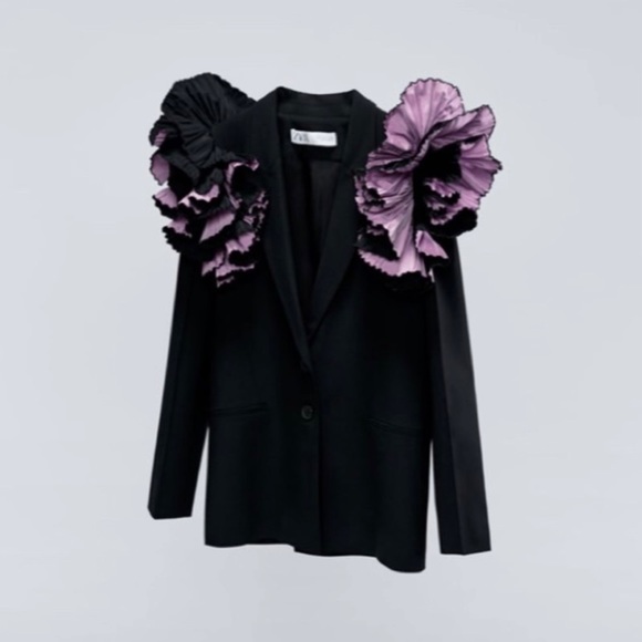 Zara Ruffled Blazer - Picture 4 of 4